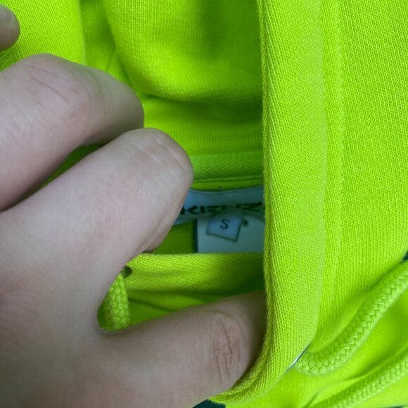 Kenzo Paris K-TIGER Hooded Sweatshirt Green/Yellow Small - Picture 7 of 10
